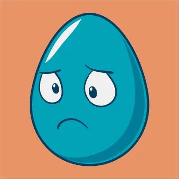 Funny cartoon Easter egg emoji icon. Cute emoticons Vector illustration. Isol Stock Illustration