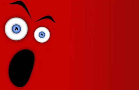 Funny cartoon expression face Stock Illustration