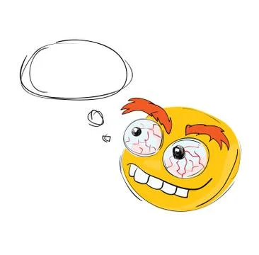 Funny cartoon face 스톡 일러스트