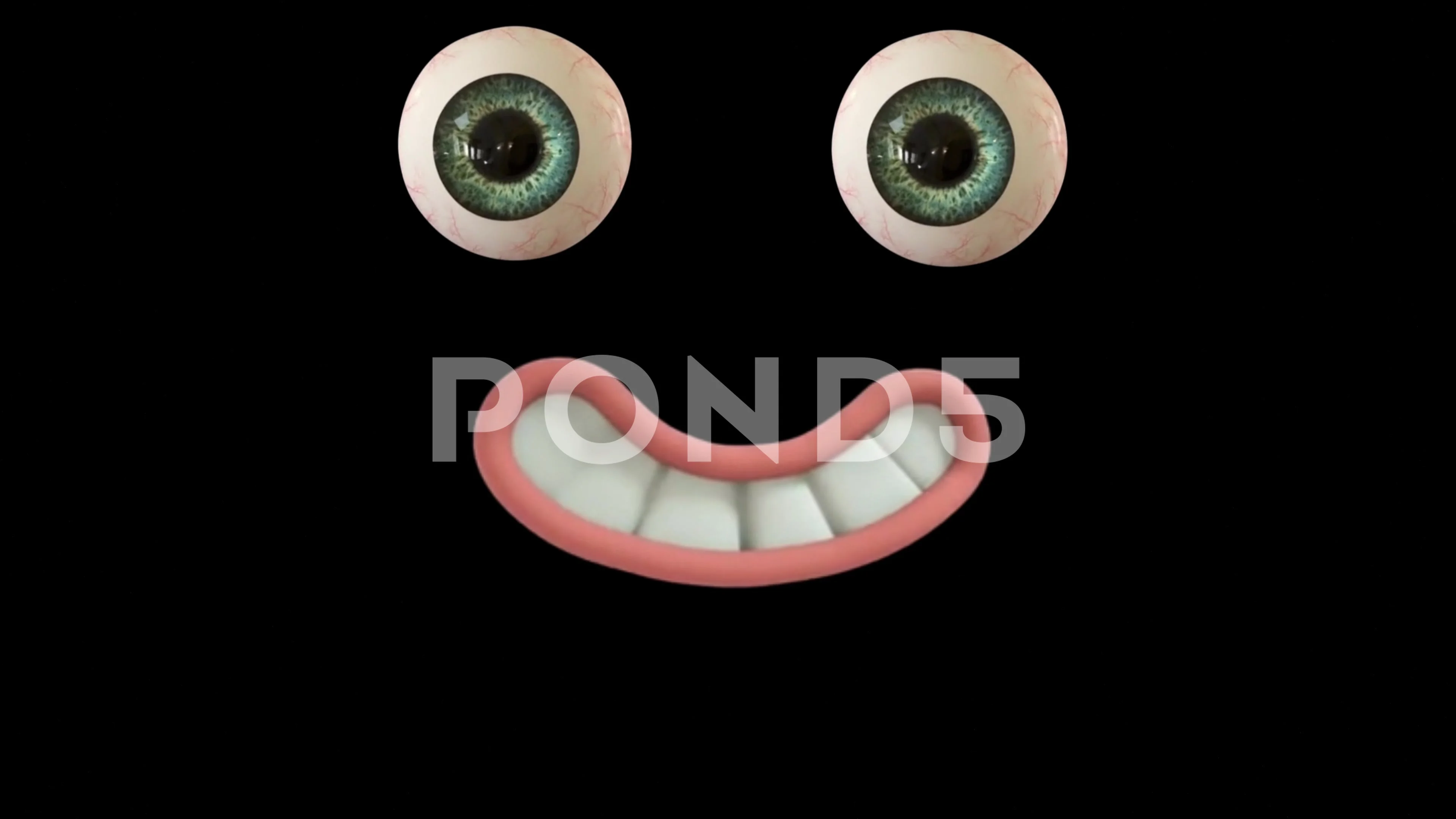 Funny Cartoon Face Reaction with eyes an... | Stock Video | Pond5