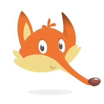 Funny cartoon fox. Vector illustration Stock Illustration