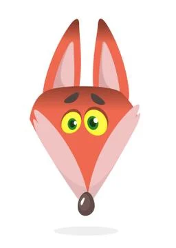 Funny cartoon fox. Vector illustration Stock Illustration