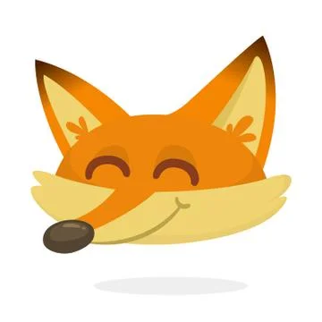 Funny cartoon fox. Vector illustration Stock Illustration
