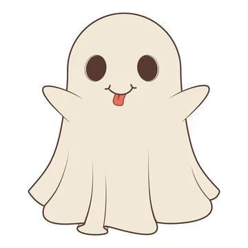 Funny cartoon ghost 스톡 일러스트