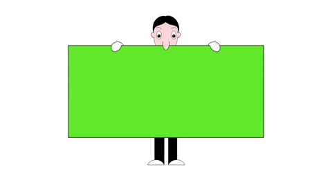 Funny cartoon with green screen Stock Footage 61750168