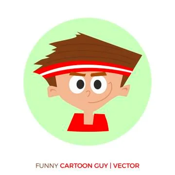 Funny cartoon guy style Stock Illustration