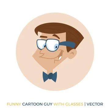 Funny cartoon guy style Stock Illustration