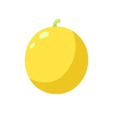Funny cartoon melon. Cute fruit. Vector food illustration isolated on white Stock Illustration