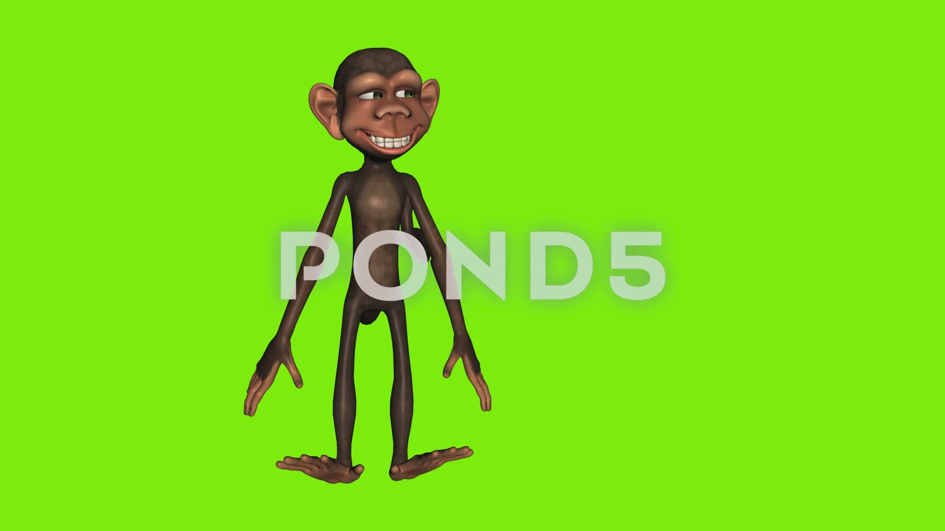 Funny cartoon monkey dancing against a g... | Stock Video | Pond5