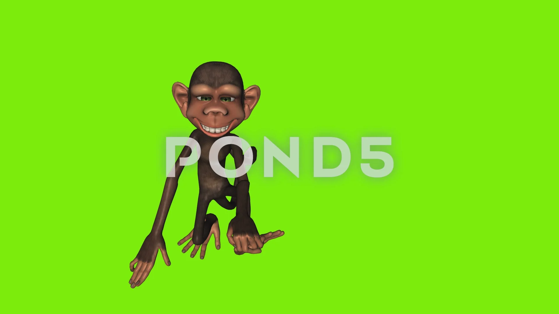Funny cartoon monkey jumping against a g... | Stock Video | Pond5
