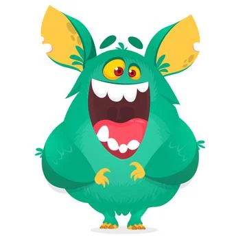 Funny cartoon monster. Vector illustration Stock Illustration