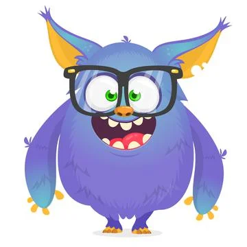 Funny cartoon monster. Vector illustration Stock Illustration