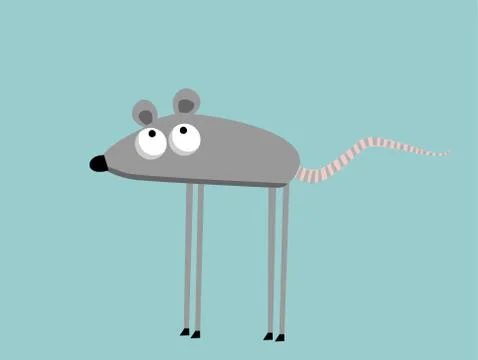 Funny cartoon mouse Stock Illustration