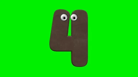 Funny cartoon number character with 3d chocolate 스톡 동영상 337321593