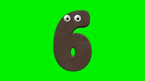 Funny cartoon number character with 3d chocolate 動画素材 337321610