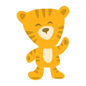 Funny cartoon tiger.  Stock Illustration
