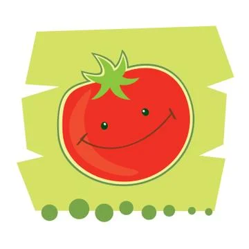 Funny cartoon tomato. Stock Illustration