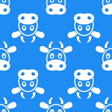 Funny cartoon vector cow face. Funny background for baby and kids design Ilustración de archivo