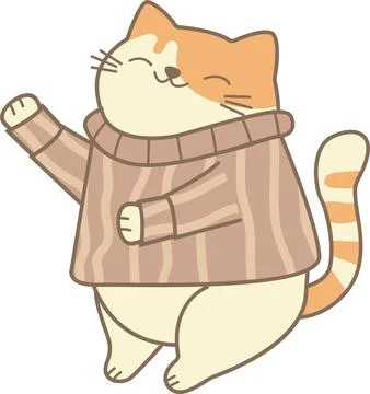 A funny cat arguing with another cat, comic interaction, humorous concept, .. Stock Illustration