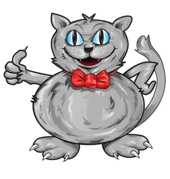Funny cat cartoon Ilustração Stock