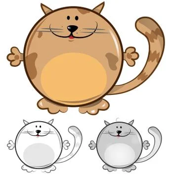 Funny cat cartoon Stock Illustration