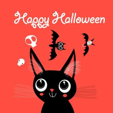 Funny Cat for Halloween Illustrazione stock