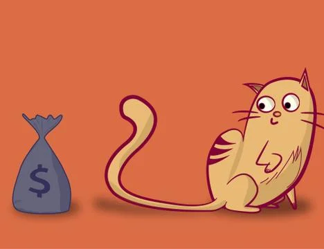 Funny cat Stock Illustration