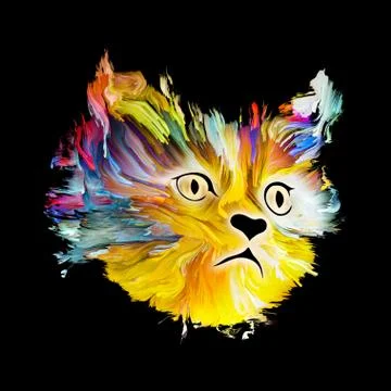 Funny Cat Illustrazione stock