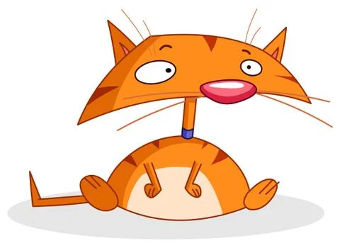 Funny cat Illustrazione stock