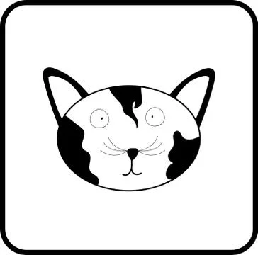 Funny cat muzzle Stock Illustration
