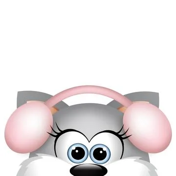 Funny cat on a white background. Stock Illustration