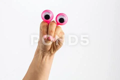 Funny character creature looking contemplating and thoughtful depicted with f Stock Photos