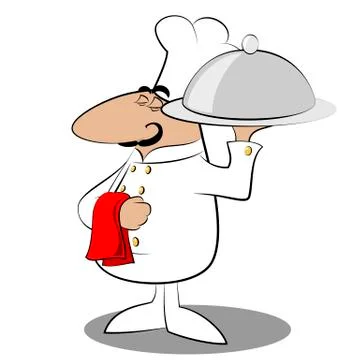 Funny chef cook Stock Illustration
