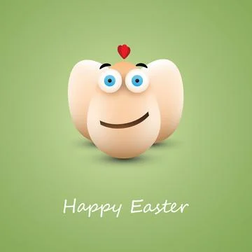 Funny Chicken Egg - Happy Easter Card Stock Illustration
