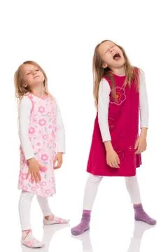 Funny children making face Stock Photos