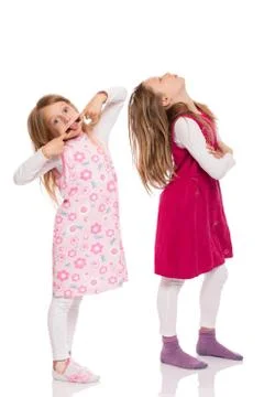 Funny children making face Stock Photos