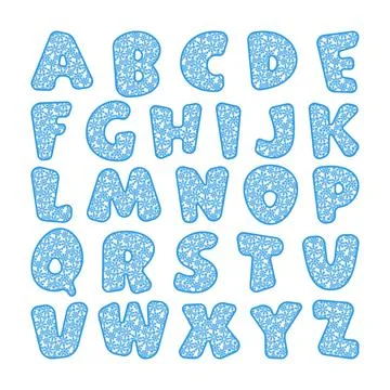 Funny Christmas font.  Stock Illustration