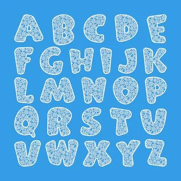 Funny Christmas font.  Stock Illustration