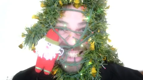 Funny christmas man Stock-Footage 45430724
