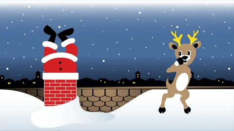 Funny Christmas selfie. Stock Footage 166857965
