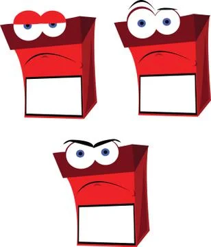 Funny cigarette box Stock Illustration