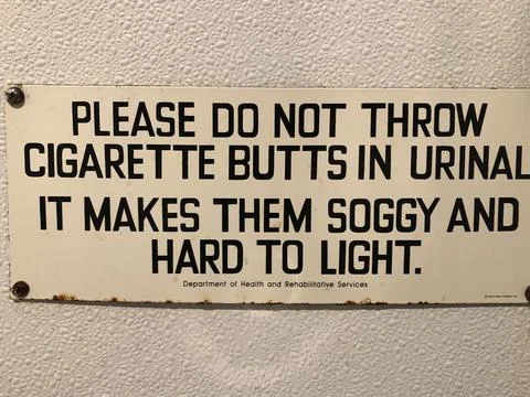 Funny Cigarette Sign Stock Photos