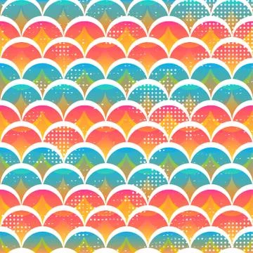 Funny circle seamless pattern イラスト素材