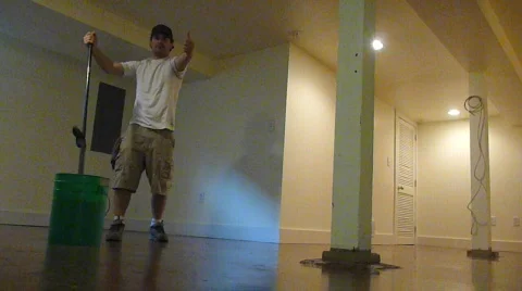 Funny Cleaning Time Lapse Stock Footage 701357