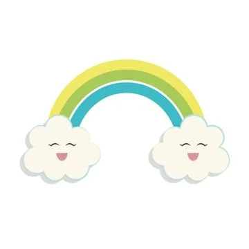 Funny cloud cartoon イラスト素材