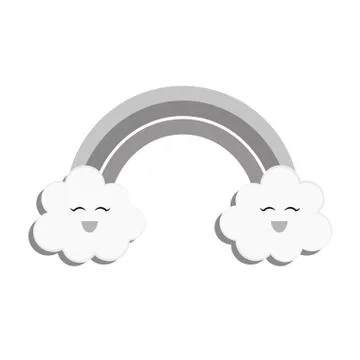 Funny cloud cartoon Stockillustratie