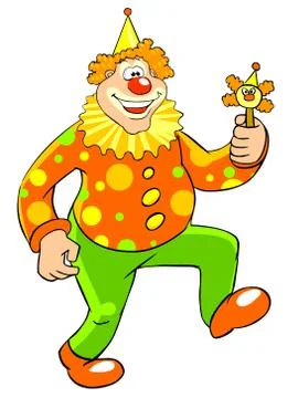 Funny clown Stock Illustration