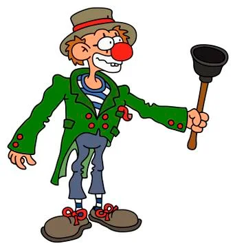 Funny clown Stock Illustration