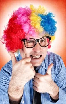 Funny clown Stock Photos
