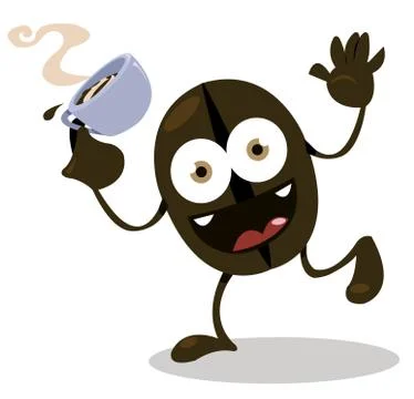 Funny coffee bean Stock Illustration